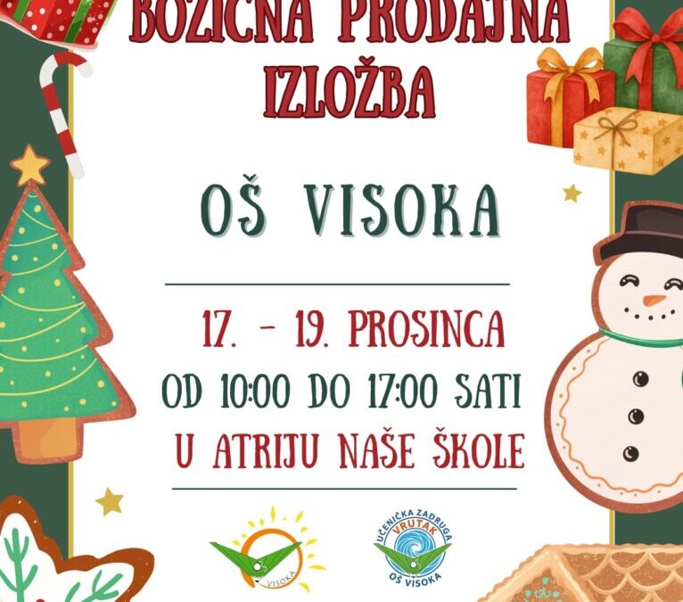 Božićna prodajna izložba radova naših učenika
