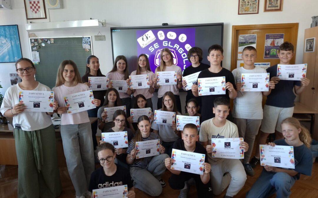 Pohvalnice za predan rad i uspješno sudjelovanje u eTwinning projektu
