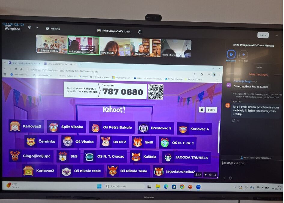 Naši Glagoljicoljupci odmjerili su snage u međunarodnom KAHOOT kvizu o poznavanju glagoljice